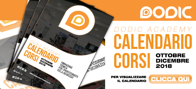 Calendario corsi Dodic ottobre - dicembre 2018