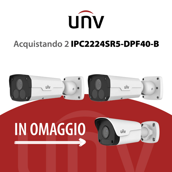 IPC2224SR5-DPF40-B è una Bullet IP 4 Megapixel - videosorveglianza UNV