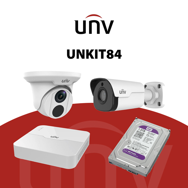 UNKIT84 Kit IP 4 Megapixel - kit tvcc IP - videosorveglianza UNV