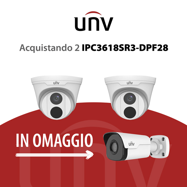 IPC3618SR3-DPF28 è una Dome camera IP 8 Megapixel 4K - VIDEOSORVEGLIANZA UNV